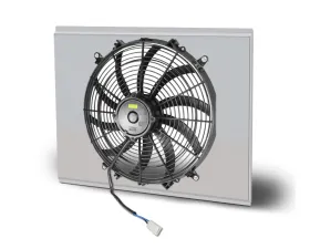 AFCO Aluminum Shroud Only Fan Shroud Single Satin w/ Trans Cooler Chevrolet Camaro w/ BBC & SBC 1982-1992