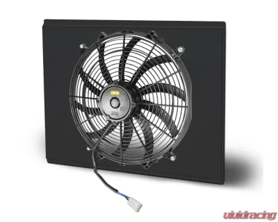 AFCO Aluminum Shroud Only Single Black Shroud Pontiac LeMans | Chevrolet Monte Carlo 1978-1987 - 80258-F-SB-N