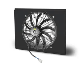 AFCO Aluminum Shroud Only Single Black Shroud Chevrolet Corvette w/ BB & SB 1973-1976