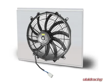 AFCO Aluminum Shroud Only Single Polish Shroud Chevrolet Corvette w/ BB & SB 1973-1976 - 80265-F-SP-Y