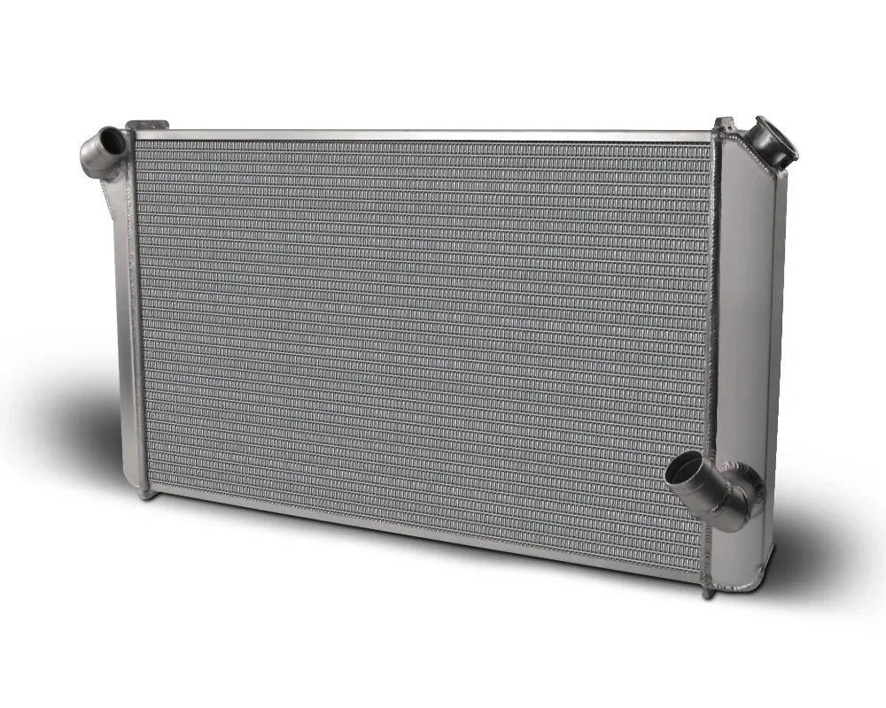 AFCO Aluminum Satin Radiator w/ Trans Cooler Chevrolet Corvette w/ BB & SB 1973-1976 - 80265-S-NA-Y