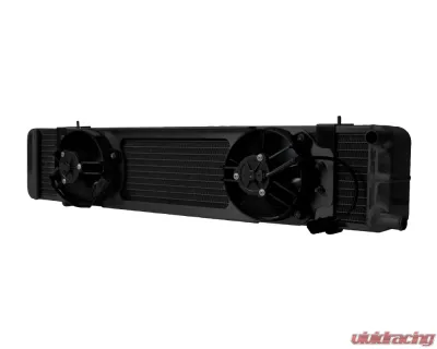 AFCO 31" x 5-3/8" x 5-13/16" Aluminum Heat Exchanger w/ Dual Fans Double Pass Mustang Cobra 2003-2004 - 80275PROB