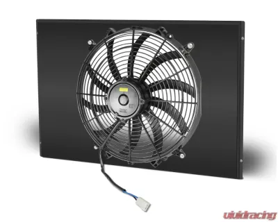 AFCO Aluminum Shroud Only Single Black Shroud Ford Mustang 1964-1966 - 80276-F-SB-Y