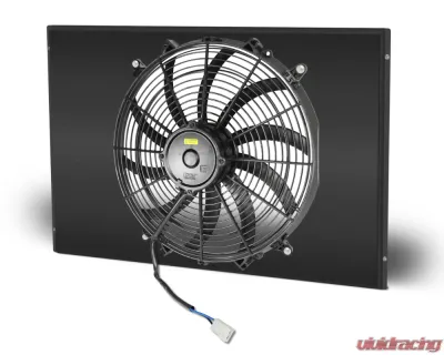 AFCO Aluminum Shroud Only Single Black Shroud Chevrolet Nova 1962-1967 - 80286-F-SB-N