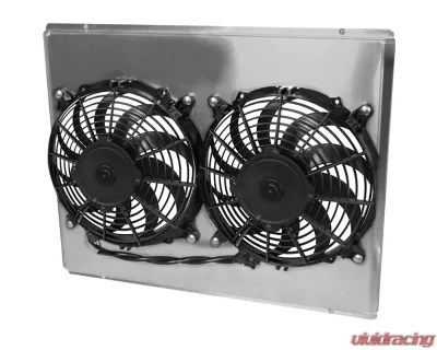 AFCO Aluminum Shroud Only Dual Satin Shroud Chevrolet Nova 1962-1967 - 80287-F-DS-N