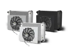 AFCO Aluminum Black Radiator & Shroud Single Black Shroud 28