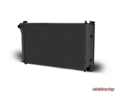 AFCO Aluminum Black Radiator w/ Trans Cooler Pontiac Firebird | Trans Am 1970-1981 - 80290-B-NA-Y