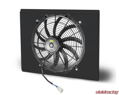 AFCO Aluminum Shroud Only Single Black Shroud Pontiac Firebird | Trans Am 1970-1981 - 80290-F-SB-Y