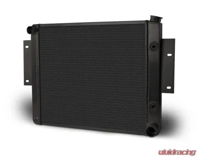 AFCO Aluminum Black Radiator Crossflow Pontiac GTO 1964-1967 - 80298-B-NA-N