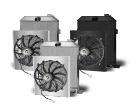 AFCO Aluminum Black Radiator & Shroud Single Black Shroud Ford 1942-1948