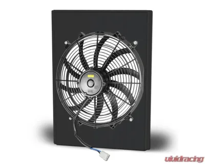 AFCO Aluminum Shroud Only Single Black Shroud w/ Trans Cooler Ford 1933-1934 - 81146-F-SB-Y