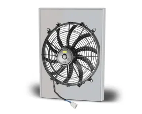 AFCO Aluminum Shroud Only Single Satin Shroud w/ Trans CoolerFord 1936