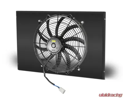 AFCO Aluminum Shroud Only Single Black Shroud Ford Mustang 1964-1966 - 81276-F-SB-N