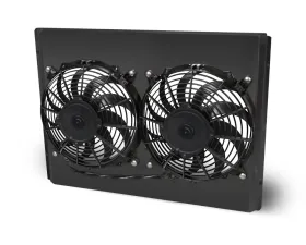 AFCO Down Flow Aluminum Black Shroud Only Mopar Driver Inlet Dual Black Shroud 26