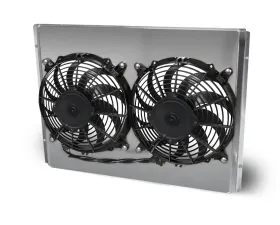 AFCO Down Flow Aluminum Shroud Only Mopar Driver Inlet Dual Satin Shroud 26