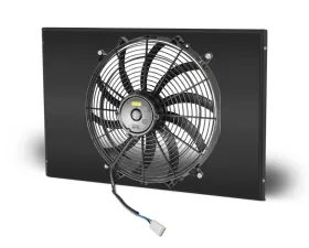 AFCO Down Flow Aluminum Shroud Only Mopar Driver Inlet Single Black Shroud 26