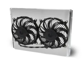 AFCO Aluminum Shroud Only Mopar Driver Inlet Dual Polished Shroud 22