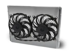 AFCO Aluminum Shroud Only Mopar Driver Inlet Dual Satin Shroud 22