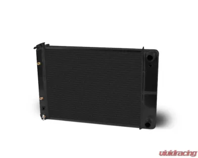 AFCO Aluminum Black Radiator Double Pass Chevrolet Truck &amp; Blazer w/ LSX Motor 1973-1987 - 84242-B-NA-N