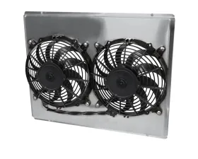 AFCO Aluminum Shroud Only Dual Satin Shroud Chevrolet Truck & Blazer w/ LSX Motor 1973-1987