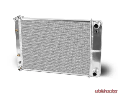 AFCO Aluminum Polish Radiator Double Pass w/ Transcooler Chevrolet Truck & Blazer w/ LSX Motor 1973-1987 - 84242-P-NA-Y