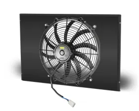 AFCO Aluminum Shroud Only Single Black Shroud Double Pass Crossflow Chevrolet Chevelle w/ LSX 1966-1967