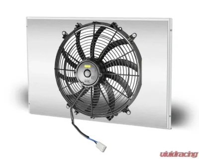 AFCO Aluminum Shroud Only Single Polish Shroud Double Pass Crossflow Chevrolet Chevelle w/ LSX 1966-1967 - 84252-F-SP-N