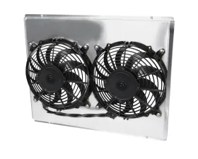 AFCO Aluminum Shroud Only Dual Polish Shroud Double Pass Crossflow w/ Transcooler GM A Body Cars w/ LSX 1968-1977