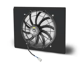 AFCO Aluminum Shroud Only Single Black Shroud Double Pass Crossflow GM A Body Cars w/ LSX 1968-1977