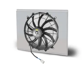 AFCO Aluminum Shroud Only Single Satin Shroud Double Pass Crossflow GM A Body Cars w/ LSX 1968-1977