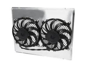 AFCO Aluminum Shroud Only Dual Polish Shroud Double Pass Crossflow Chevrolet Camaro w/ LSX 1970-1981