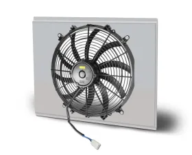 AFCO Aluminum Shroud Only Single Satin Shroud Double Pass Crossflow Chevrolet Camaro w/ LSX 1970-1981