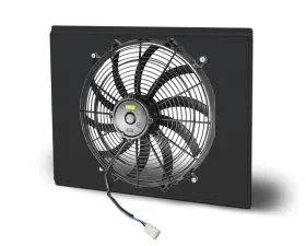 AFCO Aluminum Shroud Only Single Black Shroud Double Pass Pontiac Lemans 1978-1981 | Chevrolet Monte Carlo 1978-1987