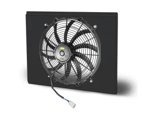 AFCO Aluminum Shroud Only Single Black Shroud Double Pass Chevrolet Nova w/ LSX 1962-1967