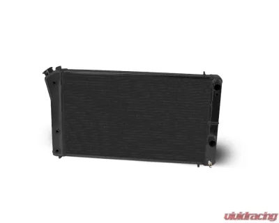 AFCO Aluminum Black Radiator Double Pass w/ Transcooler Pontiac Firebird/TA w/ LSX 1970-1981 - 84290-B-NA-Y