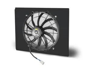 AFCO Aluminum Shroud Only Single Black Shroud Double Pass Pontiac Firebird/TA w/ LSX 1970-1981