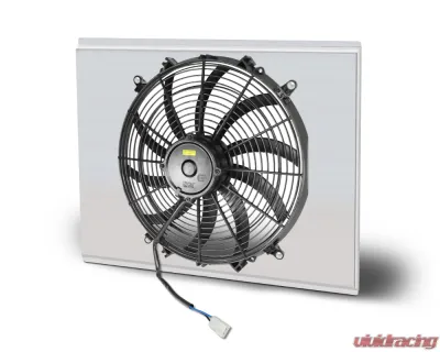 AFCO Aluminum Shroud Only Single Polish Shroud Double Pass w/ Transcooler Pontiac Firebird/TA w/ LSX 1970-1981 - 84290-F-SP-Y