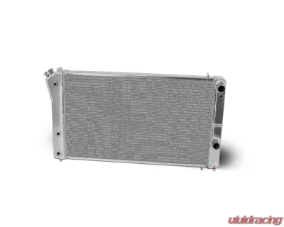 AFCO Aluminum Satin Radiator Double Pass w/ Transcooler Pontiac Firebird/TA w/ LSX 1970-1981 - 84290-S-NA-Y
