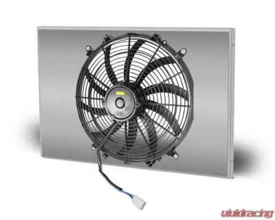 AFCO Aluminum Shroud Only Passenger Inlet Single Satin Shroud 22" Wide Downflow Mopar A, B &amp; E Body - 84296-F-SS-N