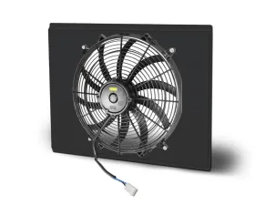 AFCO Aluminum Shroud Only Single Black Shroud Double Pass Pontiac GTO w/ LSX 1964-1967