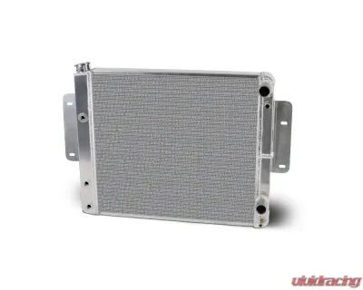 AFCO Aluminum Satin Radiator Double Pass Crossflow w/ Transcooler Pontiac GTO w/ LSX 1964-1967 - 84298-S-NA-Y