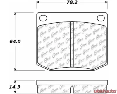 Centric Original Equipment Formula Brake Pads 100.00020 - 100.00020