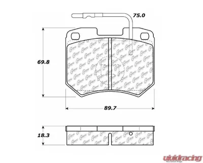 Centric Original Equipment Formula Brake Pads 100.01450 - 100.01450