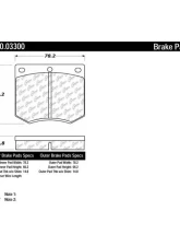 Centric Original Equipment Formula Brake Pads 100.03300                                     - 100.03300 - Image 2