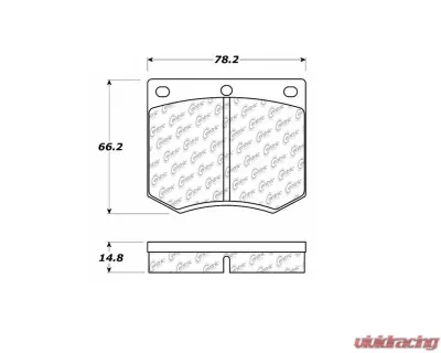 Centric Original Equipment Formula Brake Pads 100.03300 - 100.03300