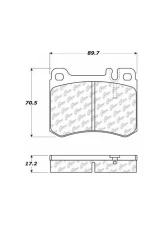 Centric Original Equipment Formula Brake Pads with Hardware 100.04240                                     - 100.04240 - Image 3