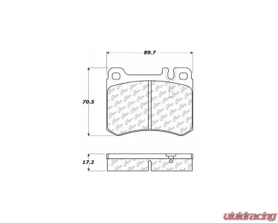 Centric Original Equipment Formula Brake Pads with Hardware 100.04240 - 100.04240