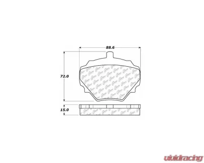 Centric Original Equipment Formula Brake Pads with Hardware 100.05181 - 100.05181