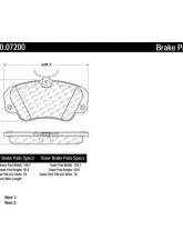 Centric Original Equipment Formula Brake Pads with Hardware 100.07200                                     - 100.07200 - Image 2