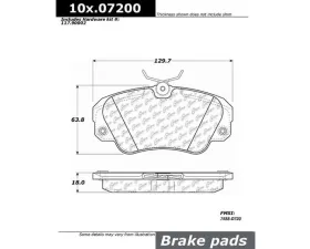 Centric Original Equipment Formula Brake Pads with Hardware 100.07200